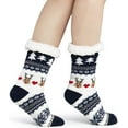 thumbnail image 2 of Monebena Slipper Socks for Women with Gripper - Winter Non Slip Thick Fuzzy Socks - Warm Cozy Christmas Gift, 2 of 15