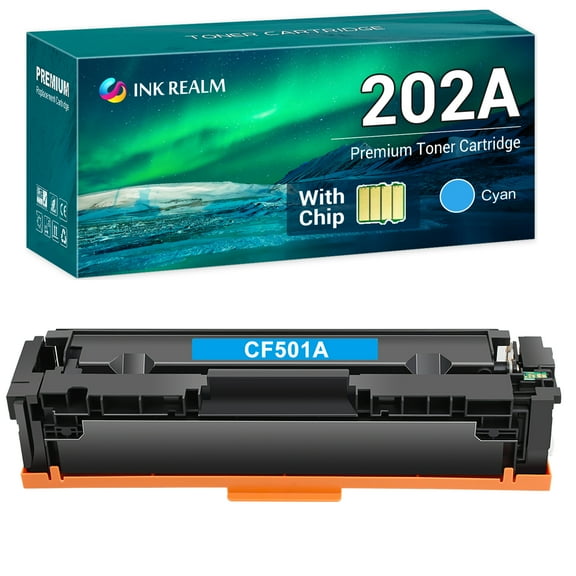 Ink realm 1-Pack Compatible Toner Replacement for HP CF501A Color LaserJet Pro M254dw M254dn M254nw, MFP-M281fdw MFP-M281fdn MFP-M281cdw MFP-M280nw Printer Ink Cyan