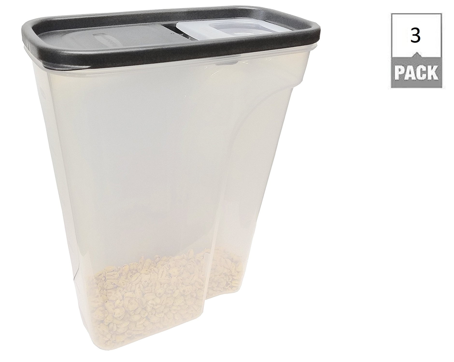 Rubbermaid Flip Top Cereal Keeper, 3 Pack Modular Food Storage Contain –  Homesmartcamera