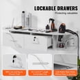 thumbnail image 4 of KFFKFF Salon Station for Wall Mounting, Comes with 5 Slots for Hairdressing Tools, Features 2 Storage Compartments (One Secured with Lock), Perfect for Beauty Parlors, Barber Outlets, 4 of 9