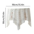 thumbnail image 2 of TACILIP Kitchen Supplies, Table Cloths With Fringe Decorative Cover Sofa Cover For Tables 35.4x35.4 Inch Washable Table Cover Sqaure Table Cloth For Wedding Party Machine Washable, Christmas Gifts, 2 of 6