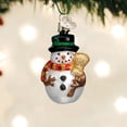 thumbnail image 2 of Old World Christmas Blown Glass Ornament for Christmas Tree, Red Scarf Miniature Mr. Snowy (with OWC Gift Box), 2 of 2