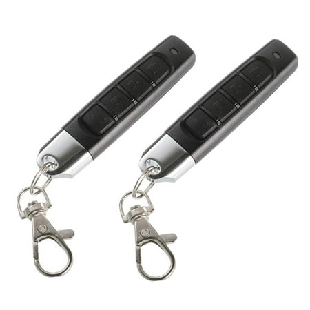 

Walmeck 2 Packs 433MHz Car Alarm Garage Door Remote Controller Duplicator Clone Code Scanner Alarm Electronic Gates 4 Keys Remote Control Key Duplicator Black
