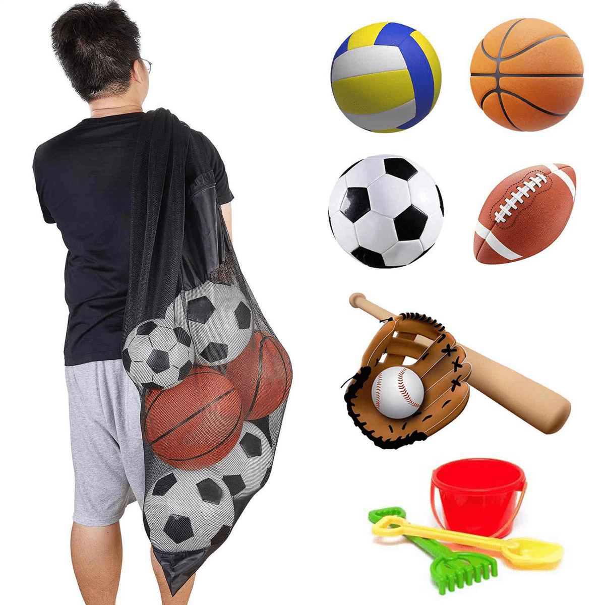 Football storage net bags hotsell