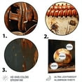 thumbnail image 3 of Designart "Glove's Simple Elegance" Baseball Metal Art Print, 3 of 5