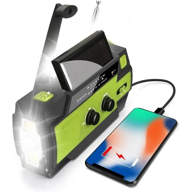 Solar Powered Emergency Radio - Hand Crank Weather Alert 1pc
