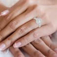 thumbnail image 3 of SZUL Women's 1 1/2 Carat TW Oval Lab Grown Diamond Engagement Ring in 14K White Gold, 3 of 6
