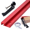 thumbnail image 3 of 45 Type Woodworking Chute Aluminum Alloy 400-1200mm Guide Rail Backer Push Handle Chute Woodworking Workbench Modification [45 Type Chute Black Fixing Clip 1 Piece], 3 of 8