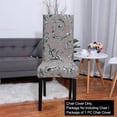 thumbnail image 2 of Unique Bargains Washable Floral Dining Chair Cover Dark Gray and Green, 2 of 8