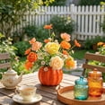 thumbnail image 6 of Faux Silk Flower Centerpiece, Realistic Floral Arrangement With Decorative Vase Maintenance Free Decor, Home Table Display for Bedroom Dining Room Office, 6 of 6