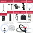 thumbnail image 3 of 19 inch LED Ring Light LCD Display Touch Screen with Tripod Stand Dimmable Makeup Selfie Ring Light for Studio Portrait YouTube Vlog Video Shooting with Carrying Bag and Remote Controller, CRI>90, 3 of 6