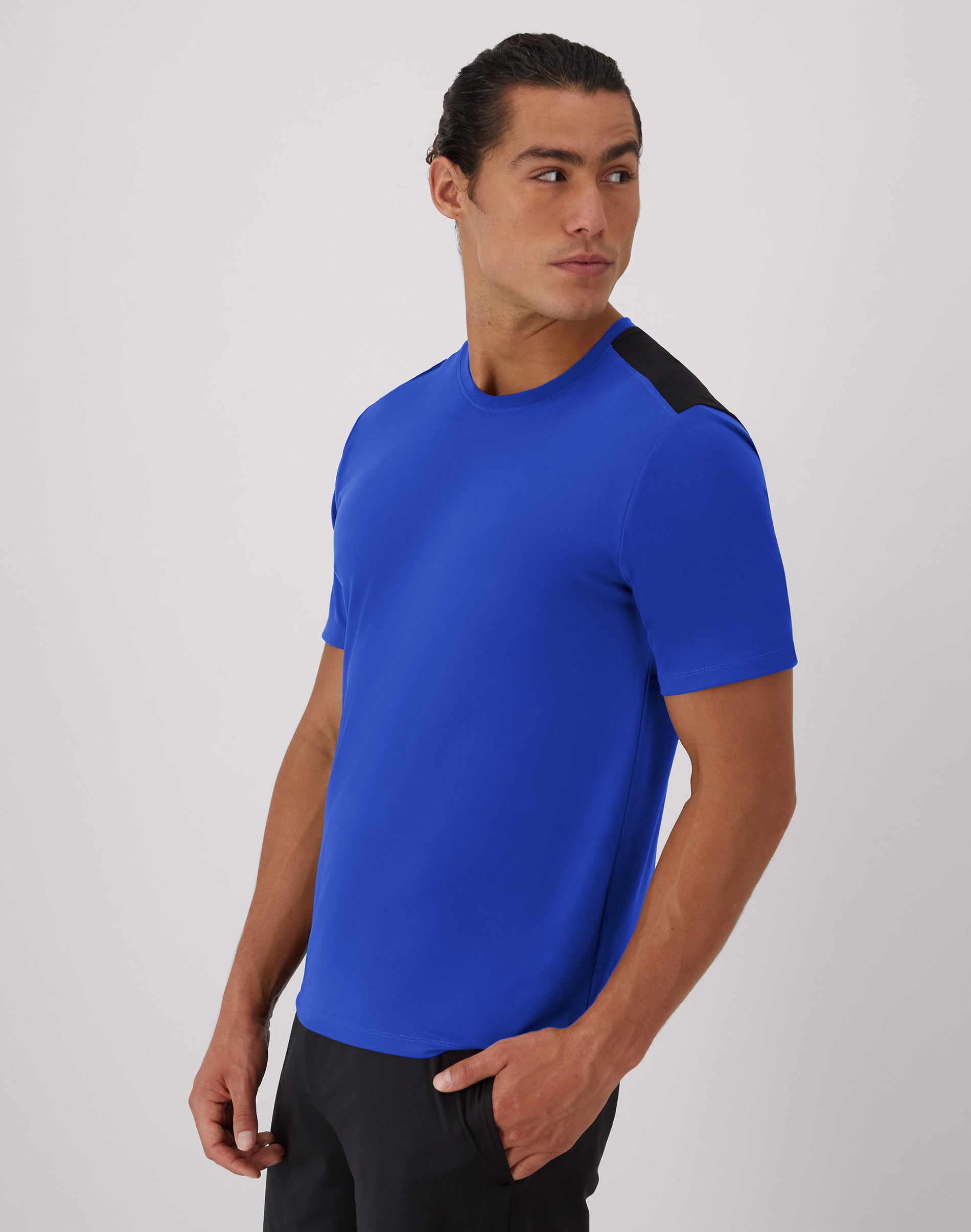 Playera de malla Air Mesh para hombre, azul marino/negro, talla XL 2