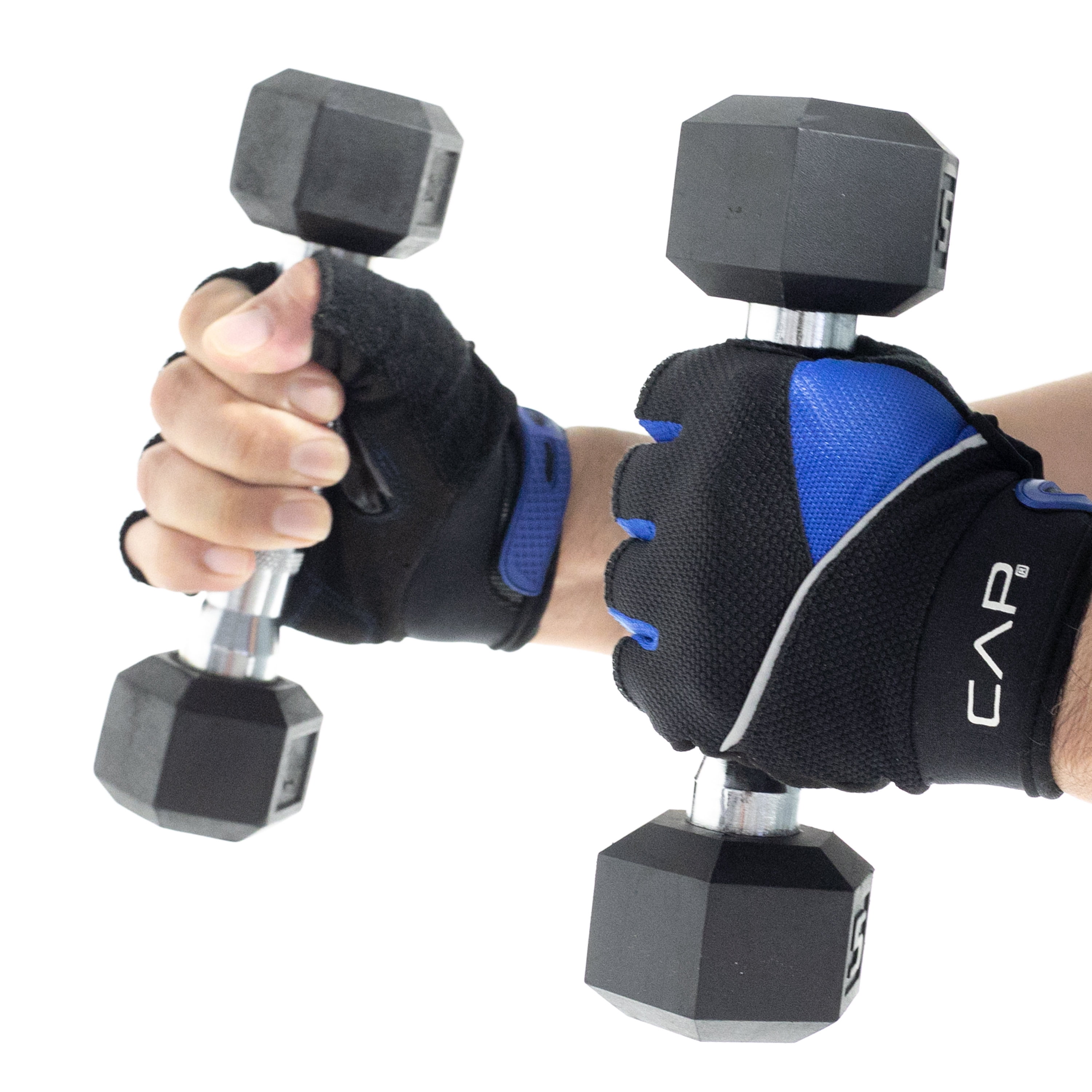 CAP Barbell Men's Ventilated Half Finger Weight Lifting Gloves, Large