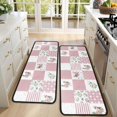 thumbnail image 4 of Kitchen Rugs Sets Of 2,Pioneer Flower Floral Print Pattern Anti Fatigue Kitchen Mat Rugs Non Slip Washable,Decorative Kitchen Floor Mats for Kitchen,Sink,Laundry,17"x47"+17"x47", 4 of 5