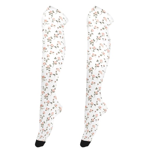 Rose High Thigh Socks Over Knee Thin Tights Long Stocking for Women Leg Warmer