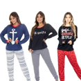thumbnail image 2 of Dibujos de personajes de pijamas de invierno largos estampados para mujer Deng Xun unisex, 2 of 2
