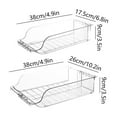 thumbnail image 3 of JilgTeok 1 Packs Large Capacity Expandable Fridge Storage Organizer for Beer Soda Cans Plastic Kitchen Pantry Shelves White Household Food Beverage Organizer, 3 of 7