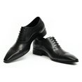 thumbnail image 6 of Santimon Black Dress Shoes for Men Cap Toe Classic Lace up Formal Shoes Modern Oxford Shoes for Wedding Meeting US 7, 6 of 8