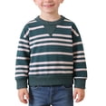 thumbnail image 1 of EGNMCR Chandails Sans Capuche pour Enfants Chandail Rayé à la Mode Manches Longues Col Rond pour le Printemps avec Col Rond Haut en Coton pour Enfants, 1 of 9