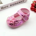 thumbnail image 5 of Baby Girl Shallow Floral Printed Cotton Canvas Shoes Slip On Newborn Crib Soft Sole Casual Sneaker First Walkers Toddler Shoes, 5 of 5