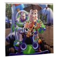 thumbnail image 2 of Cortina de ducha de tela de poliéster impermeable Toy Story, decoración de baño, kit de cortina de ducha con ganchos, 72 x 72 pulgadas, 2 of 8