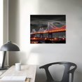 thumbnail image 3 of Shiartex New Orleans Wall Art Louisiana Bridge Wall Decor Picture Canvas Print Crescent Connection Bridge Poster Black White Painting Frame Home Living Room Decoration Ready to Hang 20x16 in/16x12 in, 3 of 4