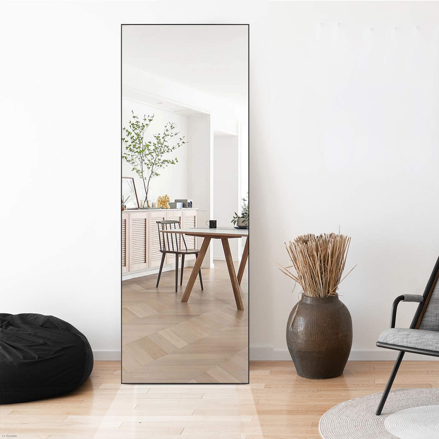 Decor Mirror Hanging/Leaning Large Wall Mounted Mirror Horizontal