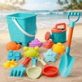 thumbnail image 5 of 14 Piece Beach Toys,Castle Barrel Bucket,Sea Animal and Traffic Sand Molds,Beach Shovel Tool Kit, Fun Outdoor Games Beach Accessories for Boys Girls, 5 of 6