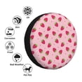 thumbnail image 4 of Fotbe Strawberries Funda de Llanta de Repuesto con Estampado, Engrosada, Ajuste Universal para Jeep, Remolque, RV, SUV, Camión-15 inch, 4 of 6