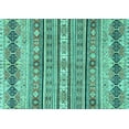 thumbnail image 1 of Ahgly Company Indoor Rectangle Abstract Turquoise Blue Modern Area Rugs, 2' x 4', 1 of 4