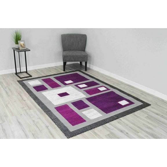 Rima Rug DESIGN 2432 - 5'2"x7'5", Purple