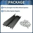 thumbnail image 4 of 20 Set 14G Straight Pull Bicycle Spokes 67mm Straight Pull Bike Wheel Spokes Carbon Steel Black, 4 of 7