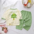 thumbnail image 3 of Ulanda Girls Pajamas Kids Cotton Pajama Sets 2-Piece Long Sleeve Pjs Comfy Girls Sleepwear for 4-12 Years (Green, 5-6 Years), 3 of 3