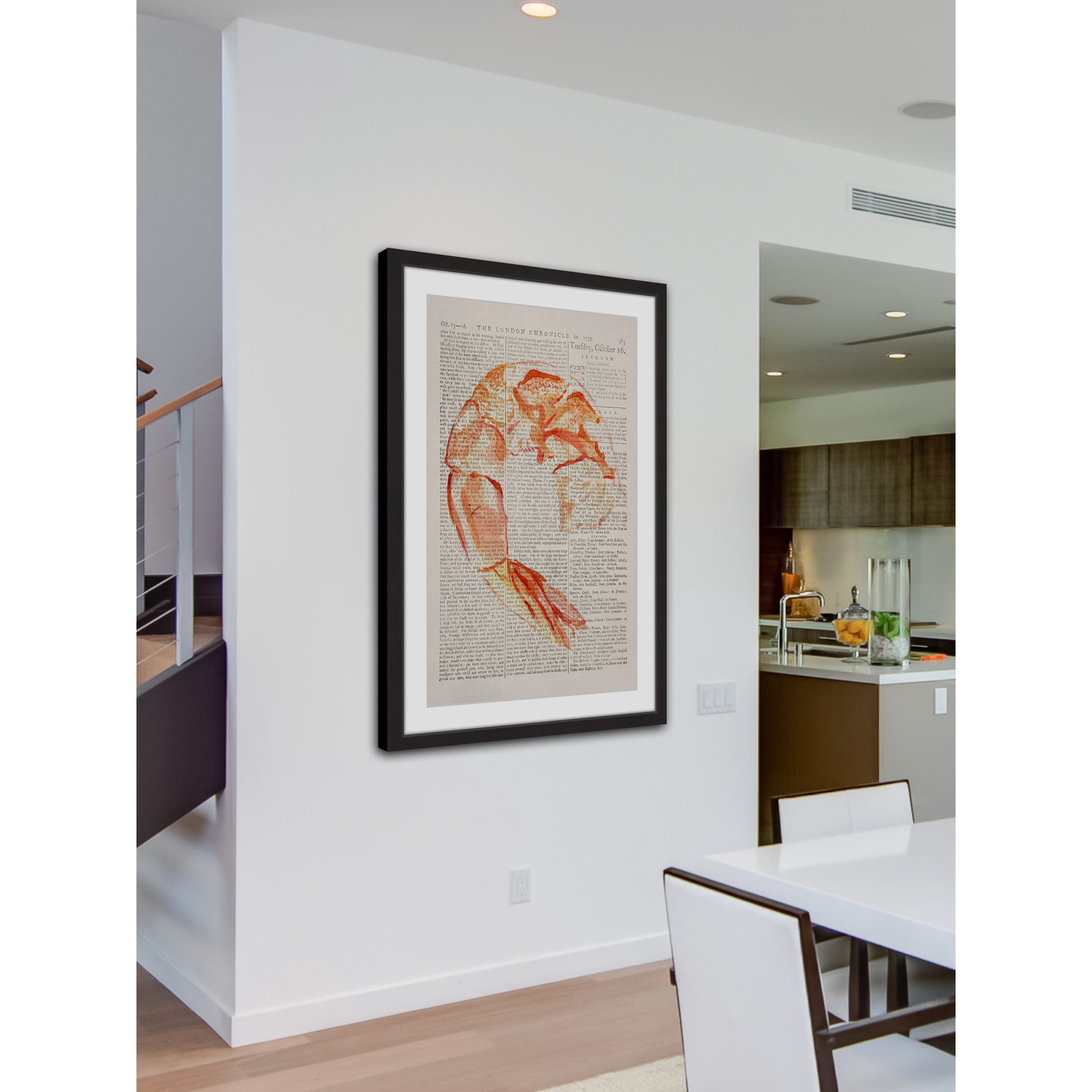 "Historical Crevette" Framed Painting Print