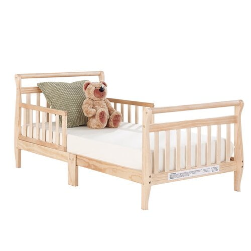 Sturdy Wooden Frame for Extra Safety Great for Boys and Girls Full Bed Frame With Headboard Big Oshi Contemporary Design Toddler /& Kids Bed Cherry Modern Slat Design