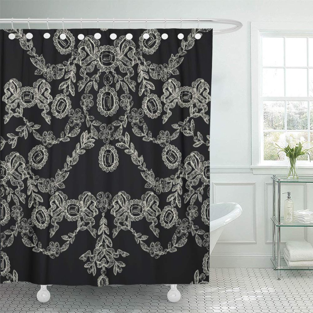 SUTTOM Pattern Jewelry in Toile De Jouy Abstract Jewel Lace Shower