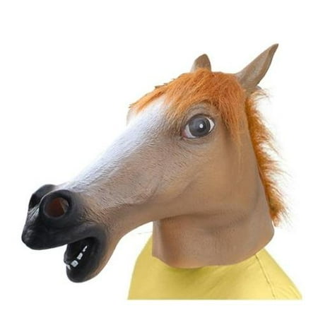 AGPtek Brown Halloween Party Decorations Creepy Horse head latex Rubber Mask Perfect for Harlem Shake& Gangnam