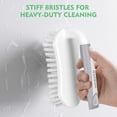 thumbnail image 5 of Tile and grout brush, stiff bristled cleaner for removing stubborn stains from shower walls, bathtub surfaces, kitchen backsplashes, and textured floors, 2 brush pack, White, 5 of 6