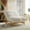 White, variant on Modern Armless Accent Chair - Soft Corduroy Lounge Sofa for Living Room & Bedroom, Ergonomic Backrest, Single Seat, Brown, Easy Assembly