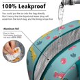 thumbnail image 5 of Womens Light Blue Dinosaurs Text Pattern Lunch Box for Work,Insulated Lunch Bag for Women,Loncheras Para Mujer,Leakproof Adult Lunch Bag for Work,Beach,Travel,Picnic,Camping, 5 of 7