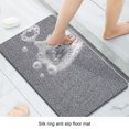 thumbnail image 4 of Bewildely Los pies de las esteras de baño de la diapositiva del PVC no limpian con la textura tejida especial y la diapositiva anti del látex Juegos de accesorios de baño blanco, 4 of 6