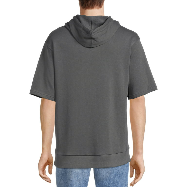 No Boundaries Men's and Big Men's Hoodie with Short Sleeves, Sizes up to  5XL 
