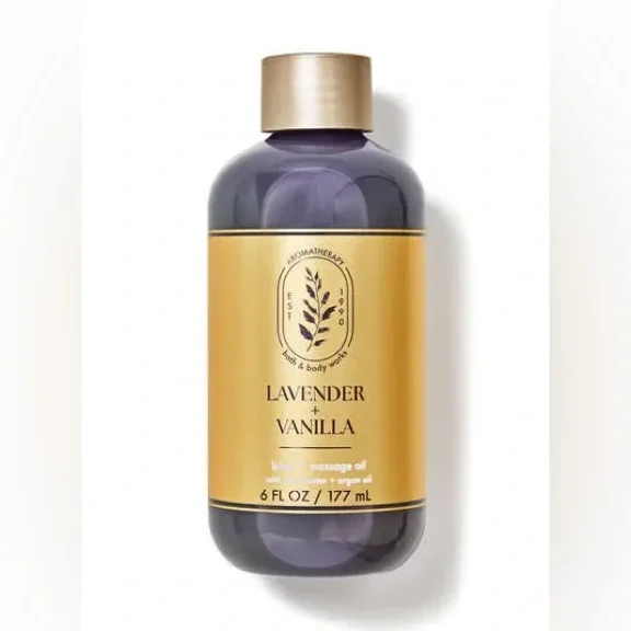 Bath & Body Works Lavender & Vanilla Body and Massage Oil 6 oz