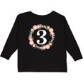 thumbnail image 3 of Inktastic 3rd Birthday Rose Wreath Girls Girls Long Sleeve Toddler T-Shirt, 3 of 5