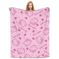 thumbnail image 3 of Hello Kitty Fleece Blanket Super Soft Cozy Throw Blanket 50"X40", Lightweight Fuzzy Comfy Flannel Blanket Warm Plush Throw Blankets For Couch, Sofa, Bed, 3 of 7
