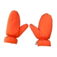 thumbnail image 2 of Manoplas de plumón Manoplas de esquí Cómodas Ligeras Resistentes al agua Plumón de pato Frío Naranja, 2 of 9
