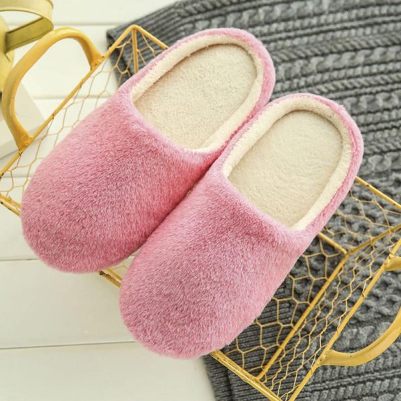 Women's Indoor Slippers,Soft Bottom Washable Cotton Non-Slip Home Shoes Women Pantufa