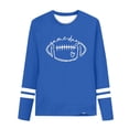 thumbnail image 5 of ITSAME Girls Long Sleeve T-Shirts, Round Neck Loose Fit Fashion Print Kids Fashion Leisure Tees Blue Size 9-10T, 5 of 6