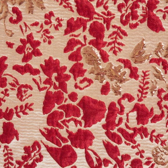 Zelouf Carmen Floral Jacquard , Sewing, DIY, Crafts Fabric by the Yard, Crimson Combo, 3 Yard