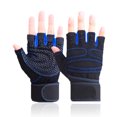 thumbnail image 3 of Guantes de gimnasio para levantamiento de pesas con palma antideslizante para entrenamiento de crossfit, ejercicio, fitness y culturismo para hombres y mujeres, 3 of 5